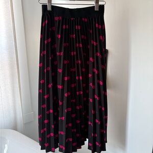 Simons Black Skirt with Pink Accents